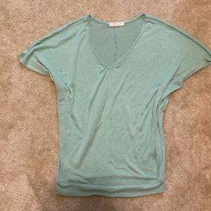 Blue green flowy top